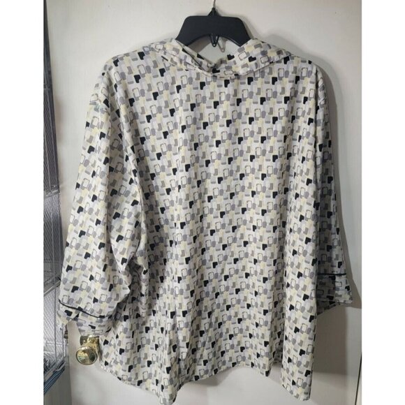 COVINTON BUTTON DOWN TOP 3/4 SLEEVE PLUS SIZE 24-26W - Picture 2 of 4